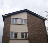 Completed repairs to both ends of the fascia, now ready for painting by Hayselden Decorators Barnsley